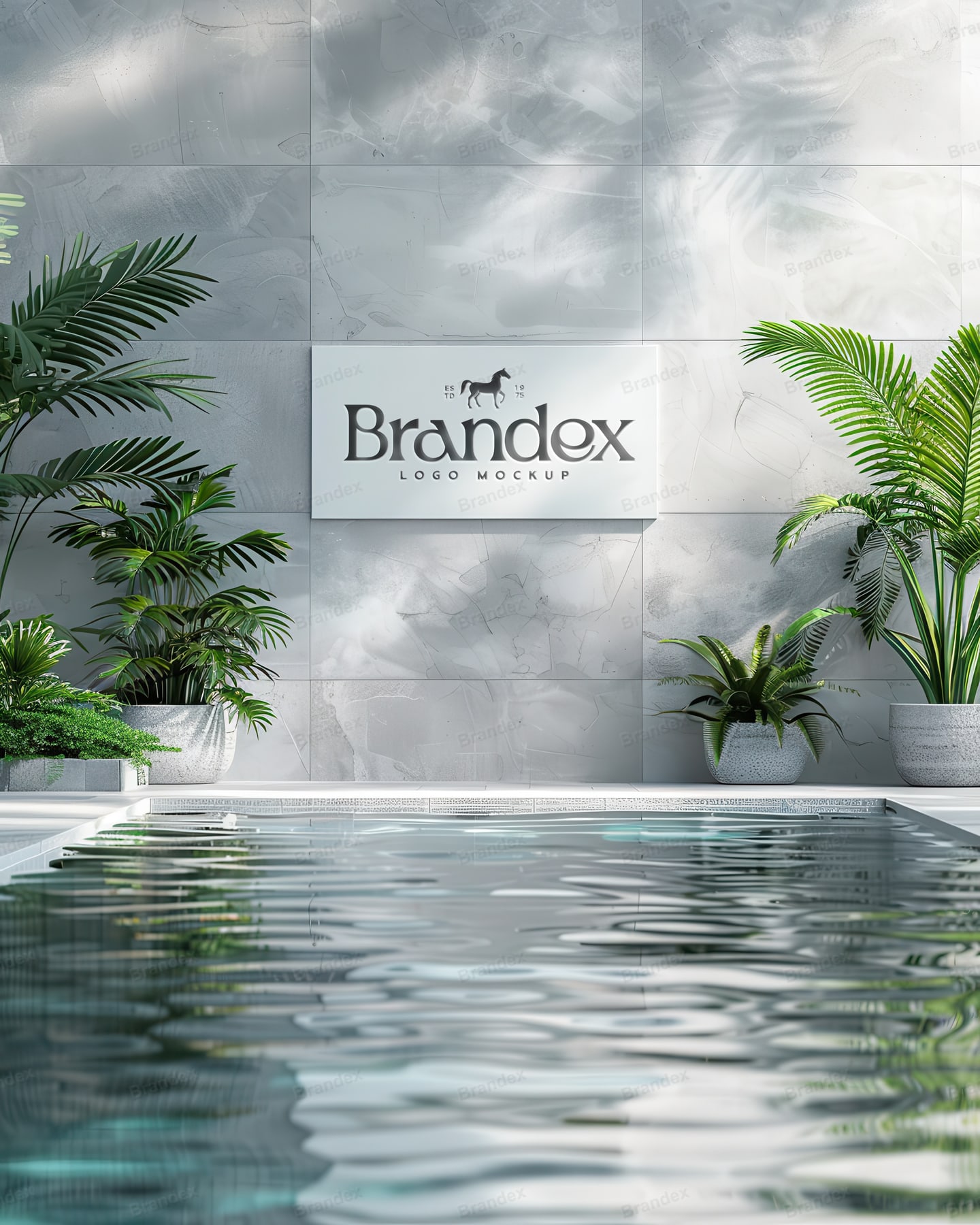 Outdoor Signage Mockup Photorealistic Elegant Storefront Display