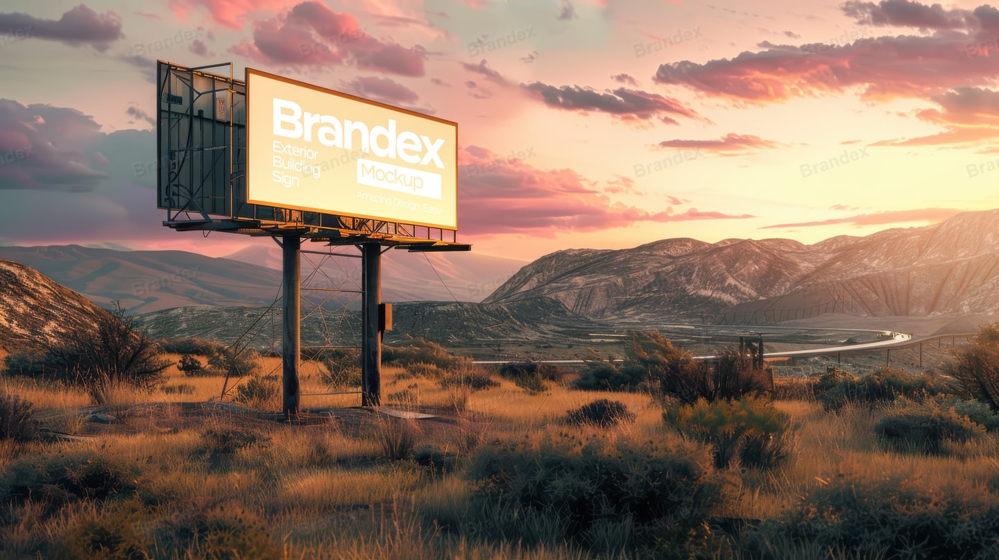 Photorealistic Outdoor Urban Signage Mockup for Branding