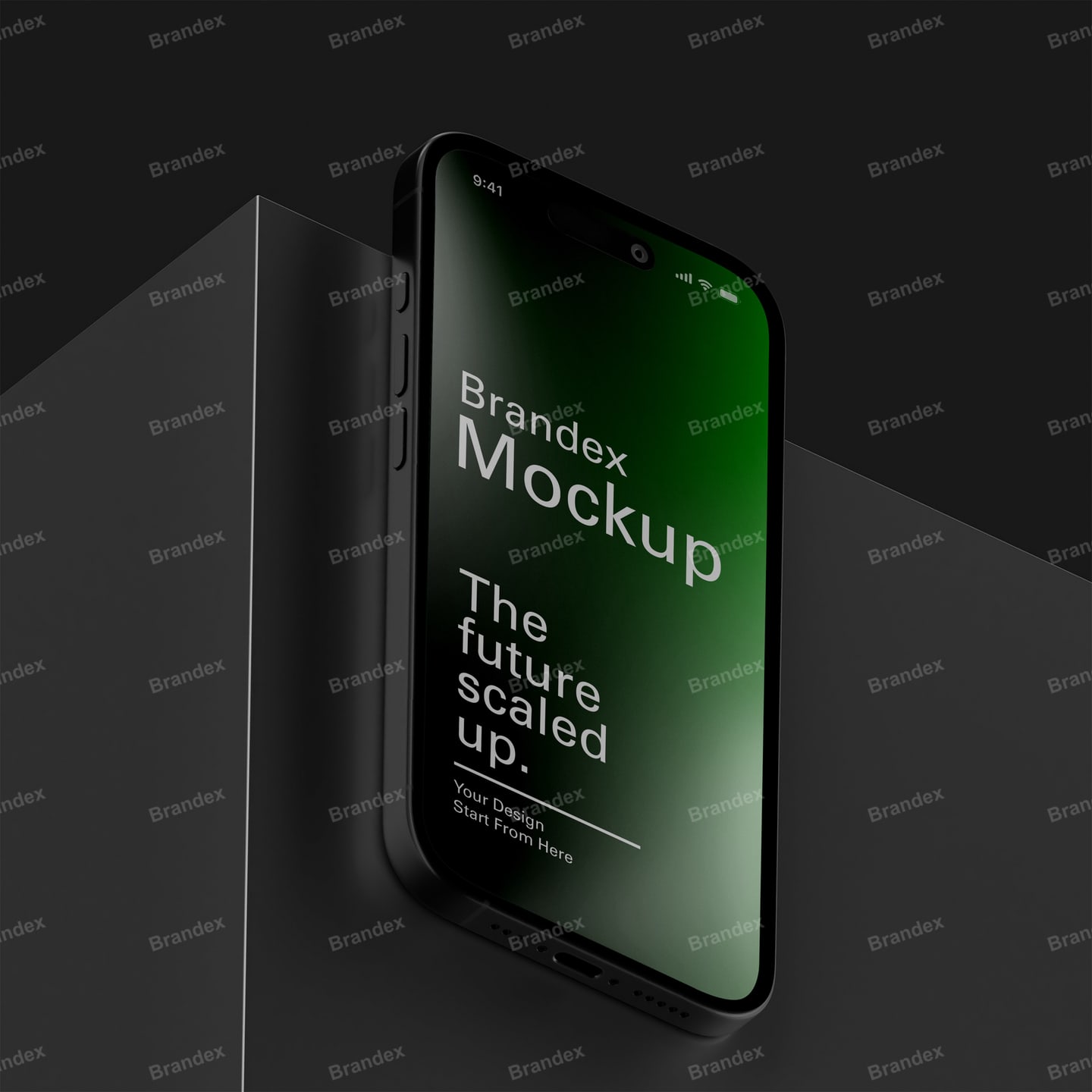 Modern 17 Pro Smartphone Vertical Geometric Mockup Showcase