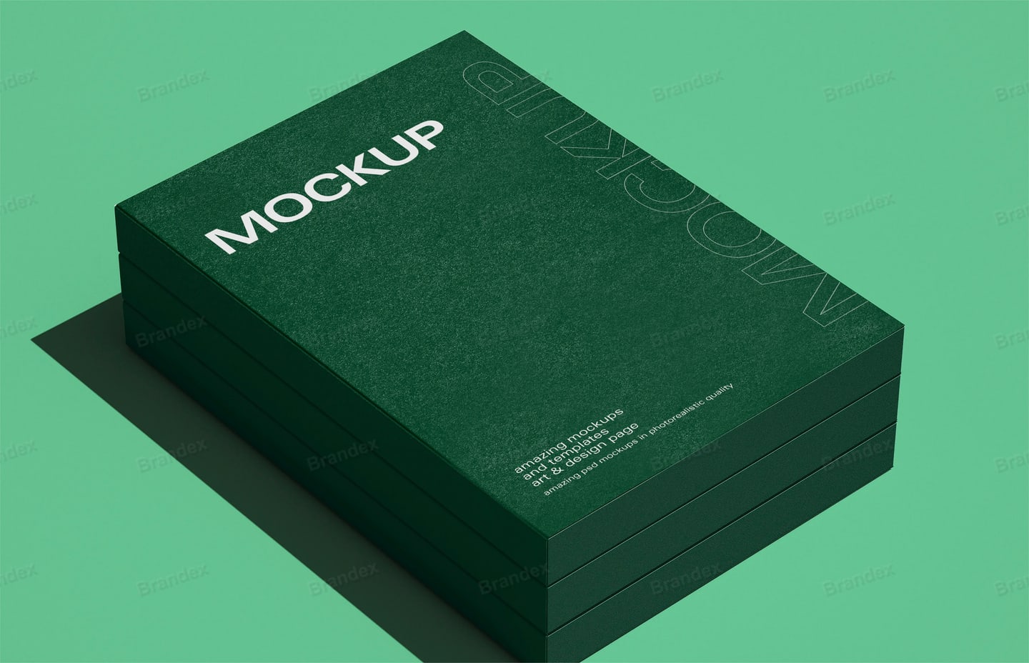 Modern Stacked Rectangular Box Mockup