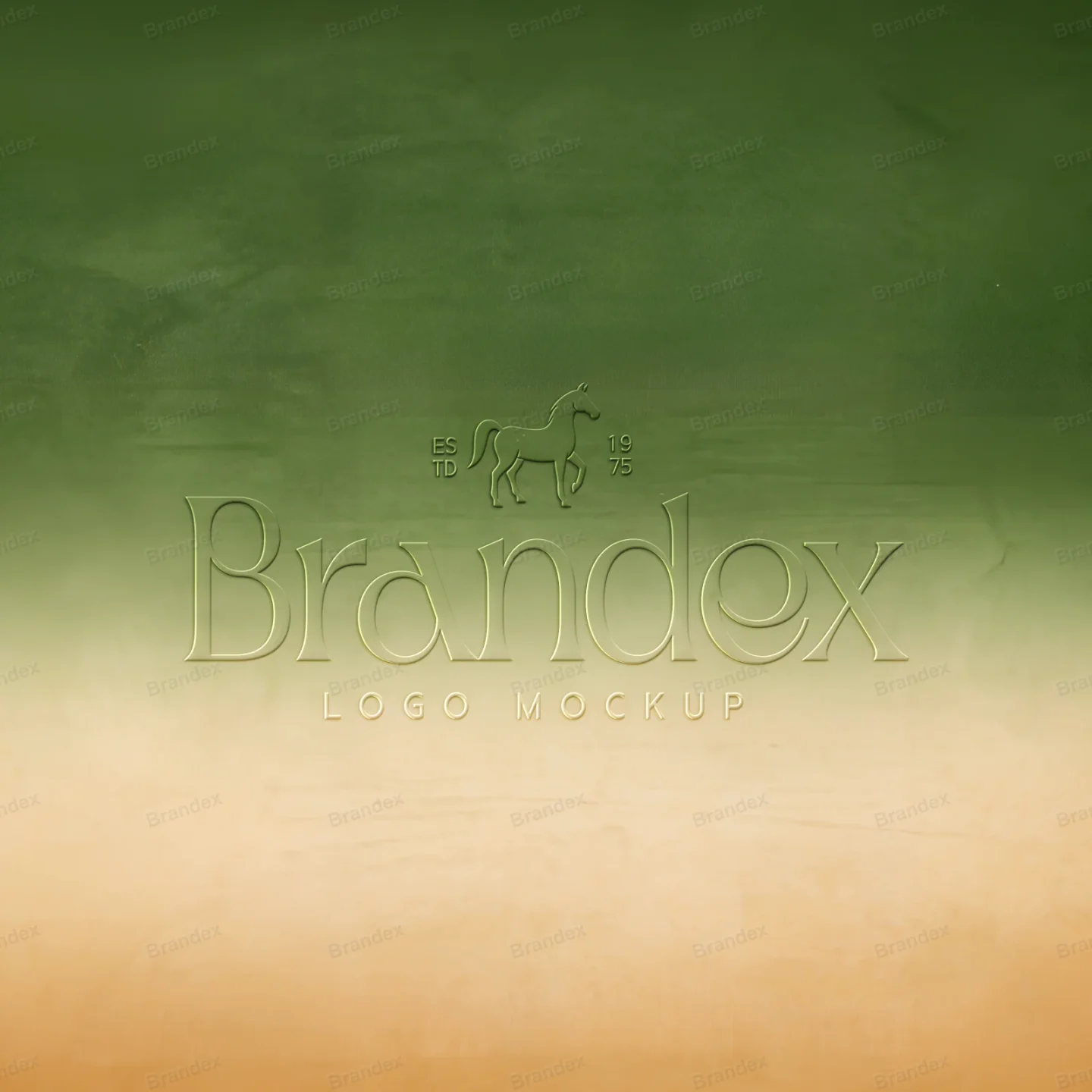 Photorealistic 3D Logo Mockup Front View Minimalist