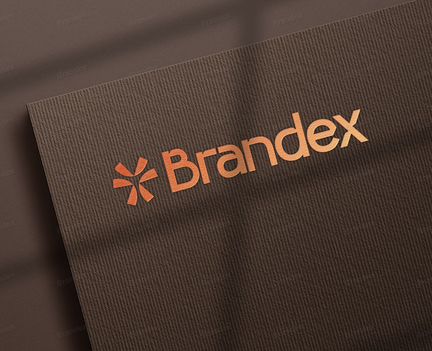 Photorealistic Brand Identity Logo Mockup Smart Object Front View