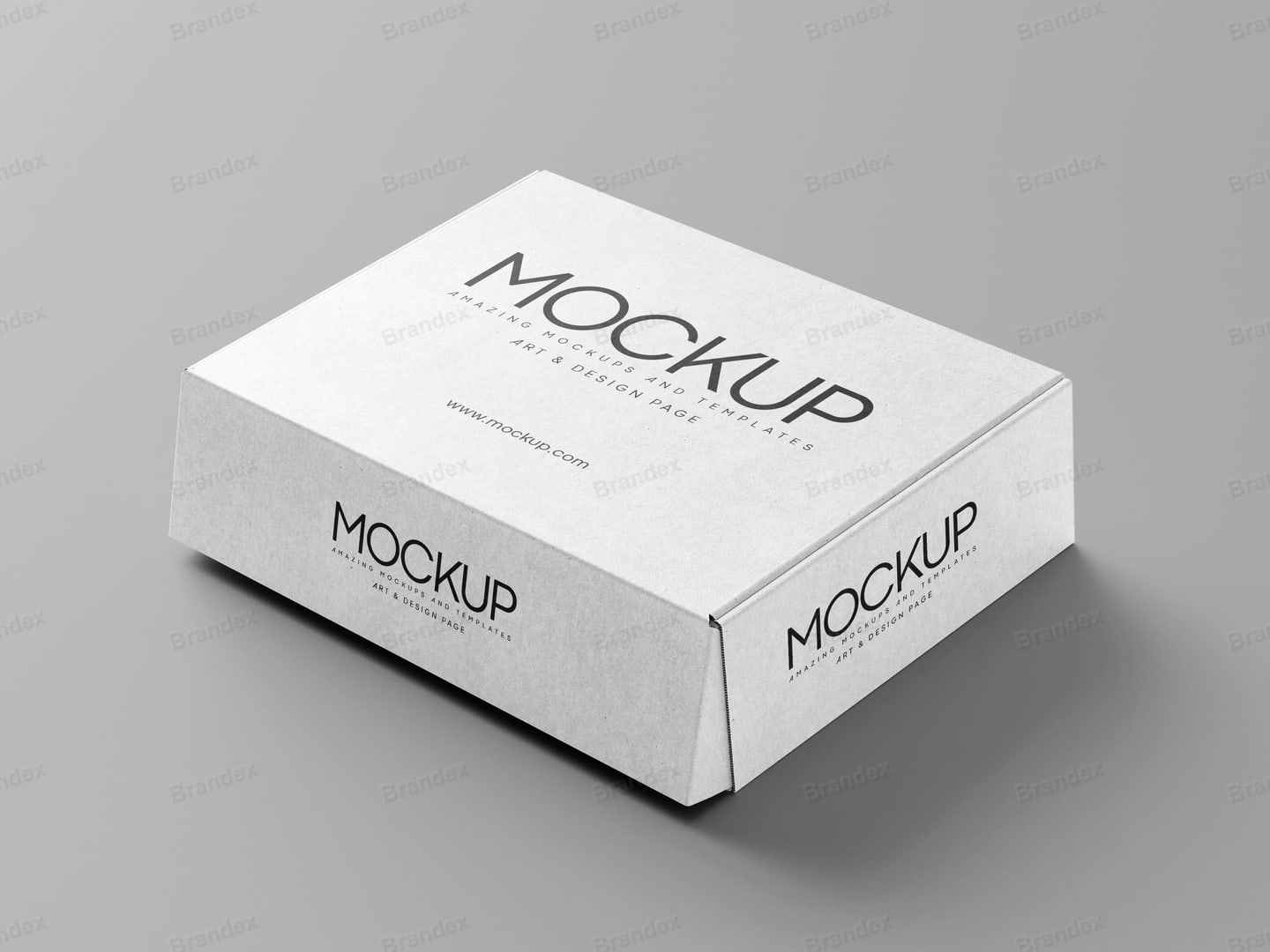 White Corrugated Box Packaging Mockup Customizable Smart Objects Studio View