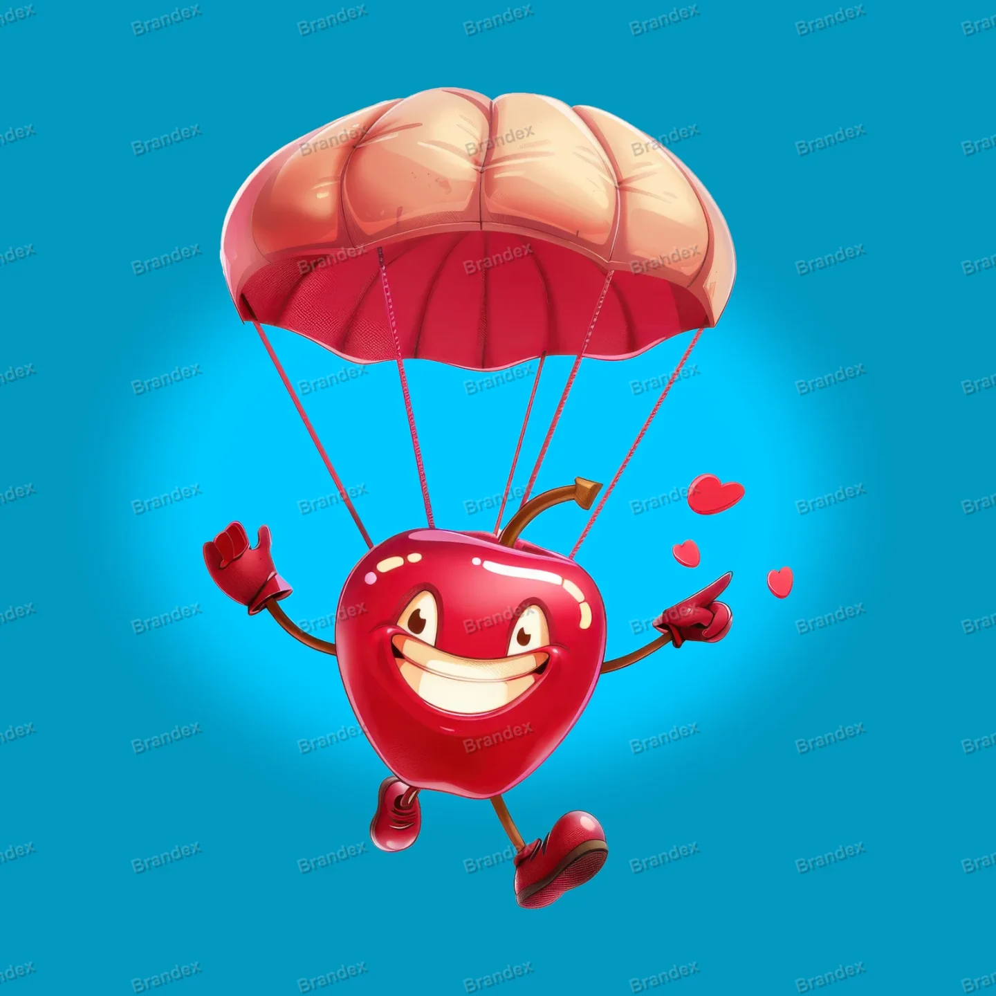 Whimsical Apple Character Design - Isolated PSD
