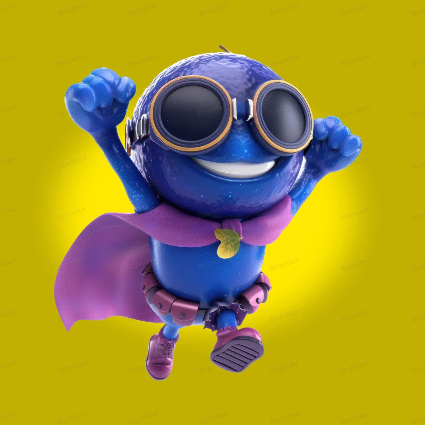 Blueberry Character Design - Isolated PSD