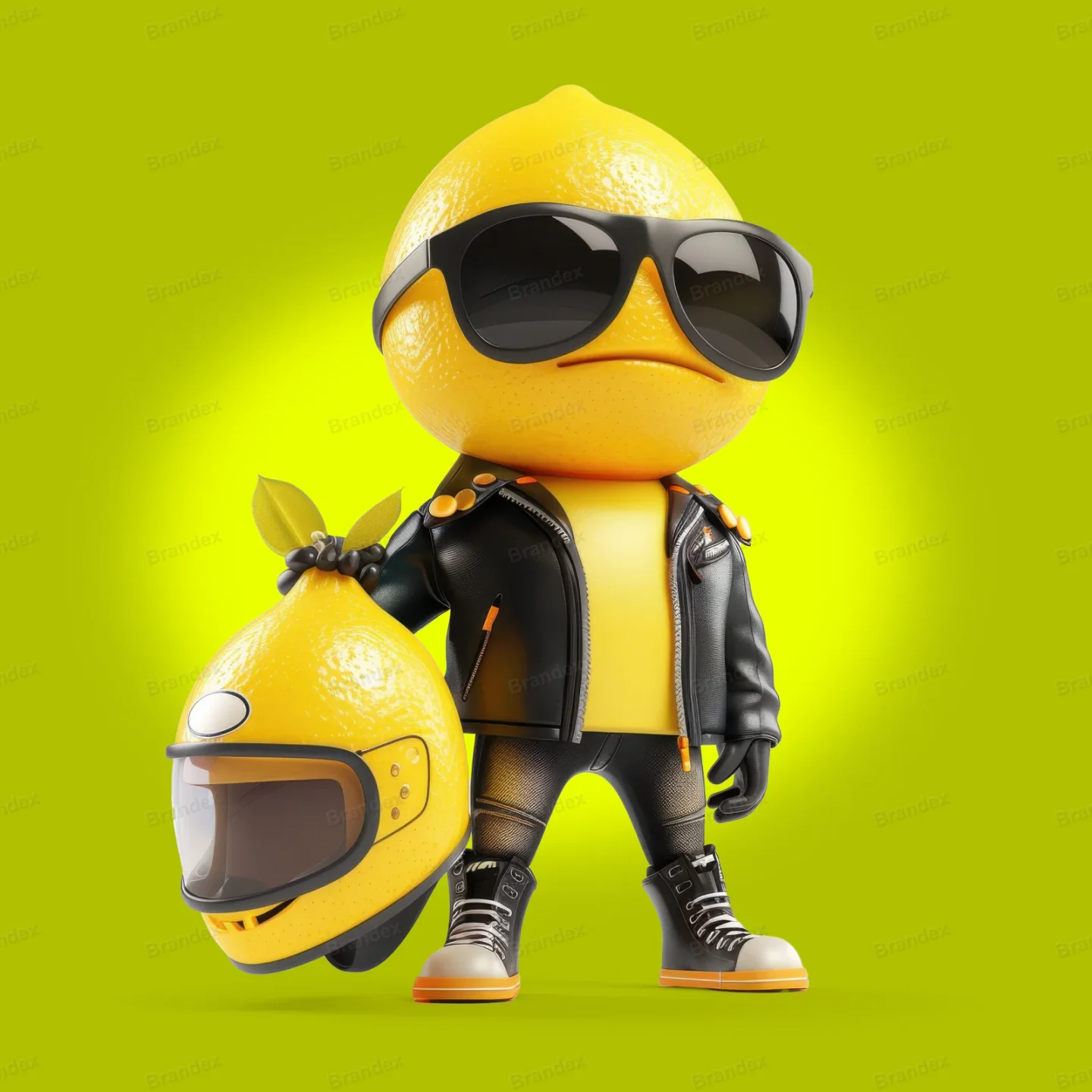 Lemon Character Illustration - Isolated PSD Design