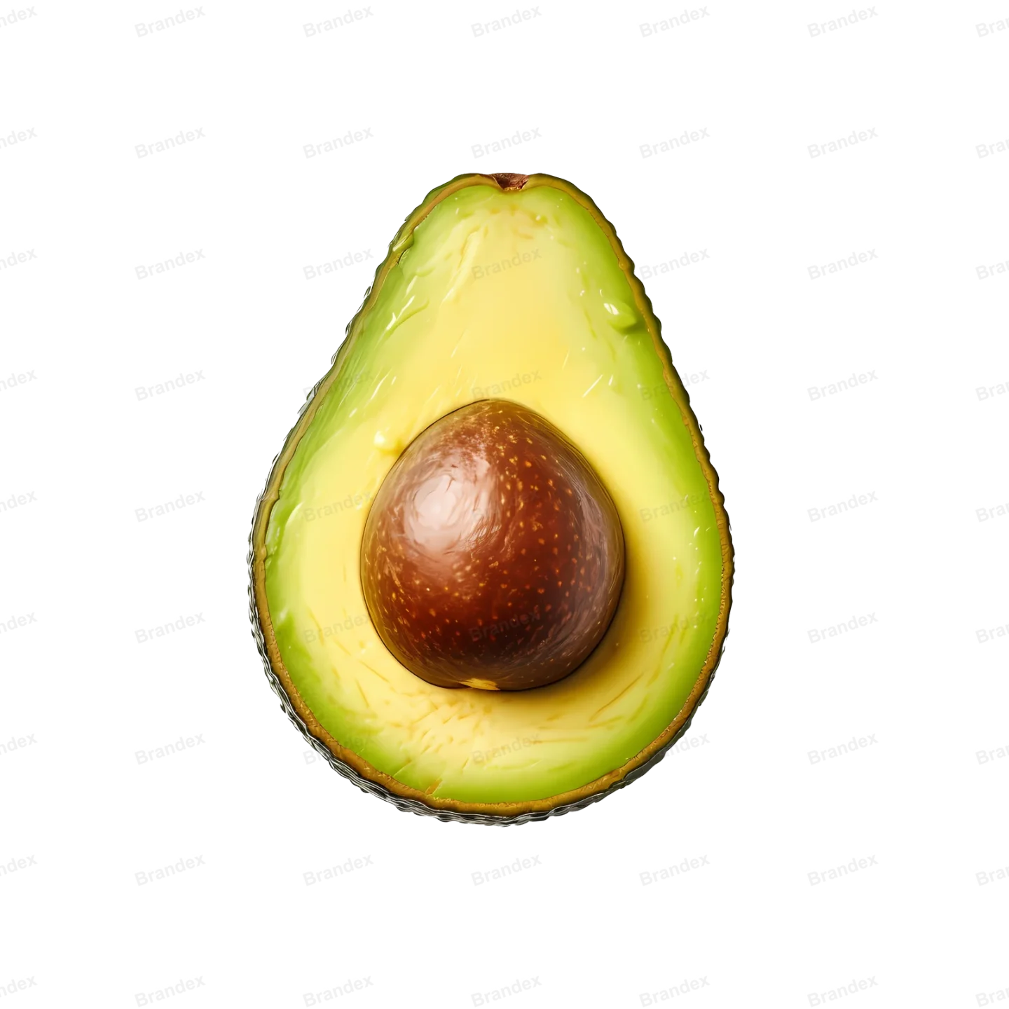 Fresh Avocado Slice - Isolated PSD with Transparent Background