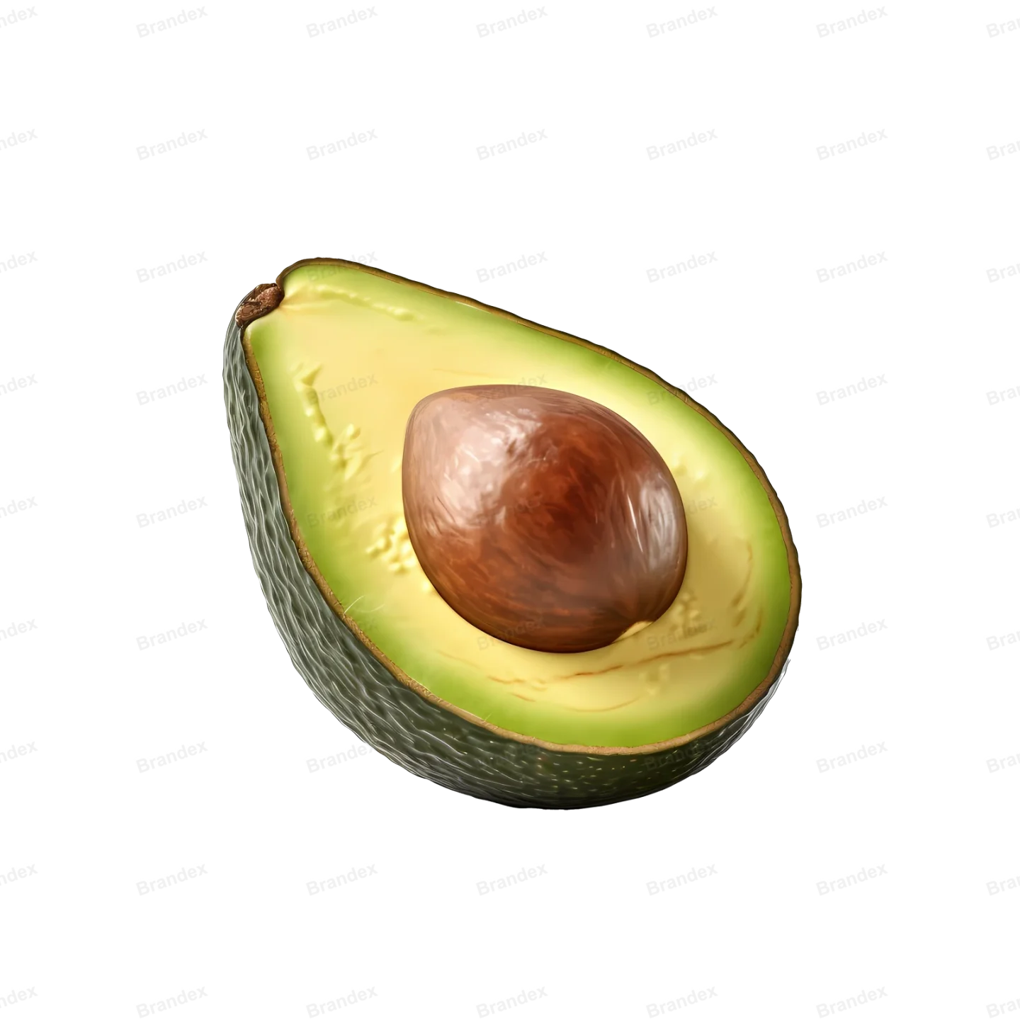 Avocado Slice - Isolated PSD with Transparent Background