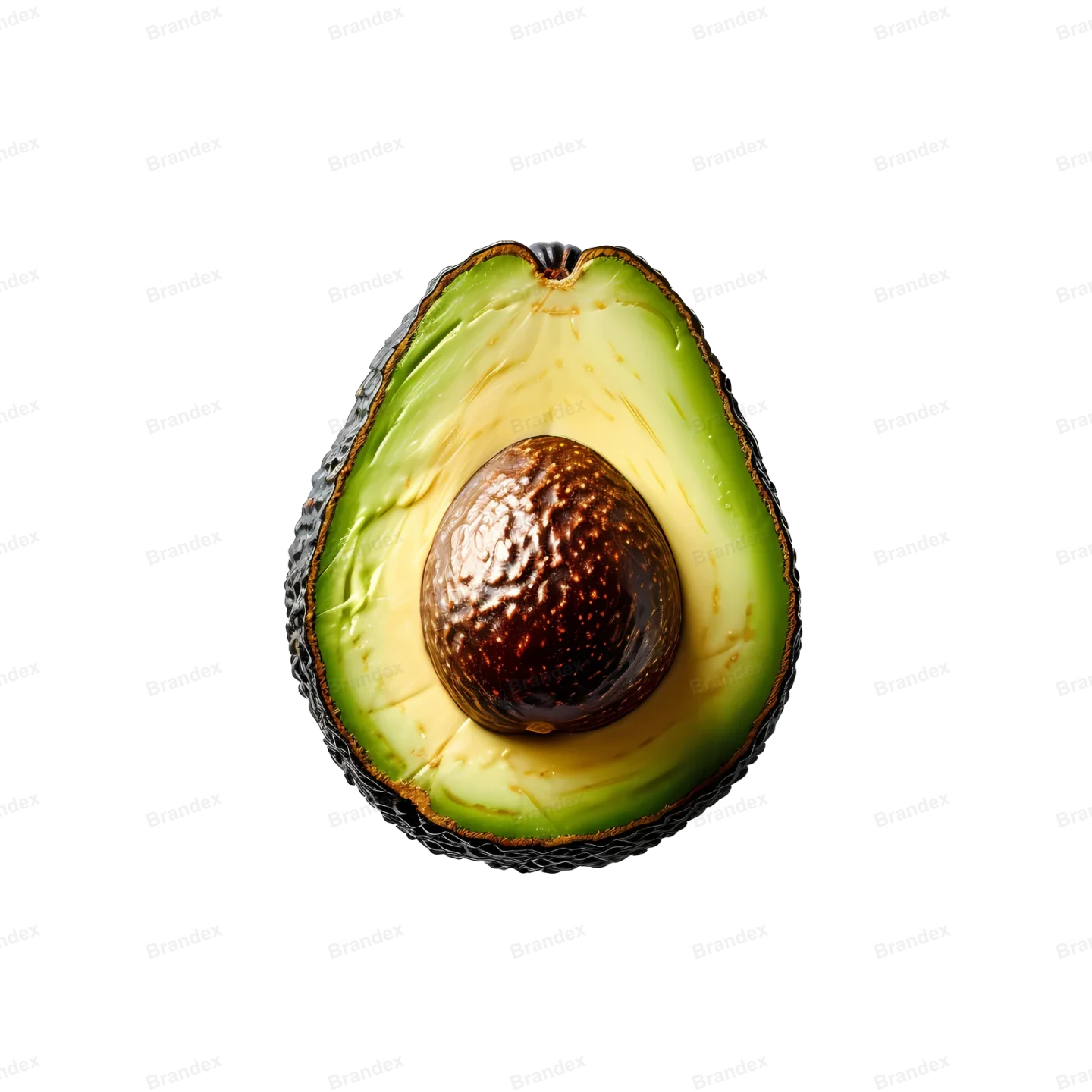 Fresh Avocado Slice - Isolated PSD with High-Res Texture