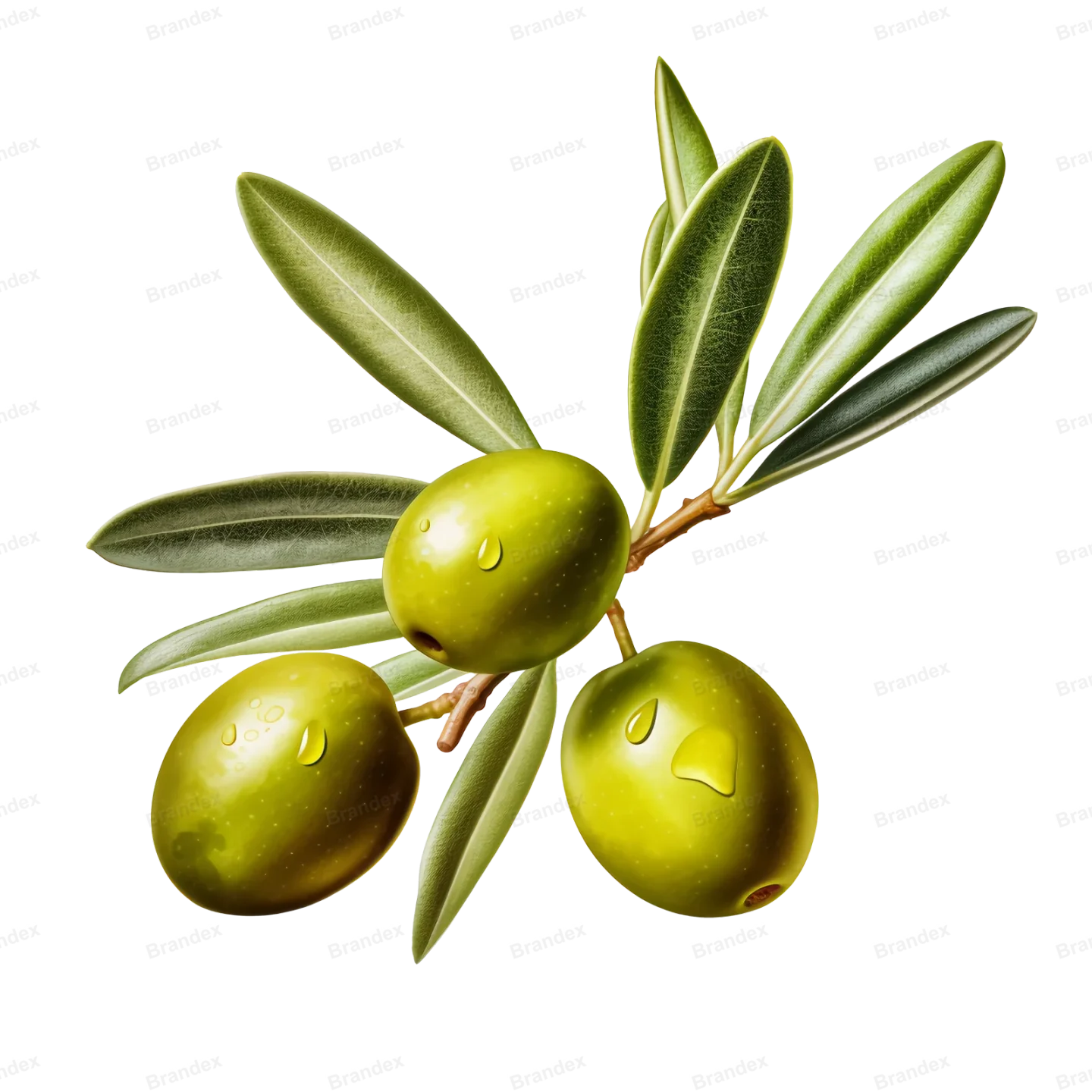 Olive Branch Isolated PSD - High Res Cutout
