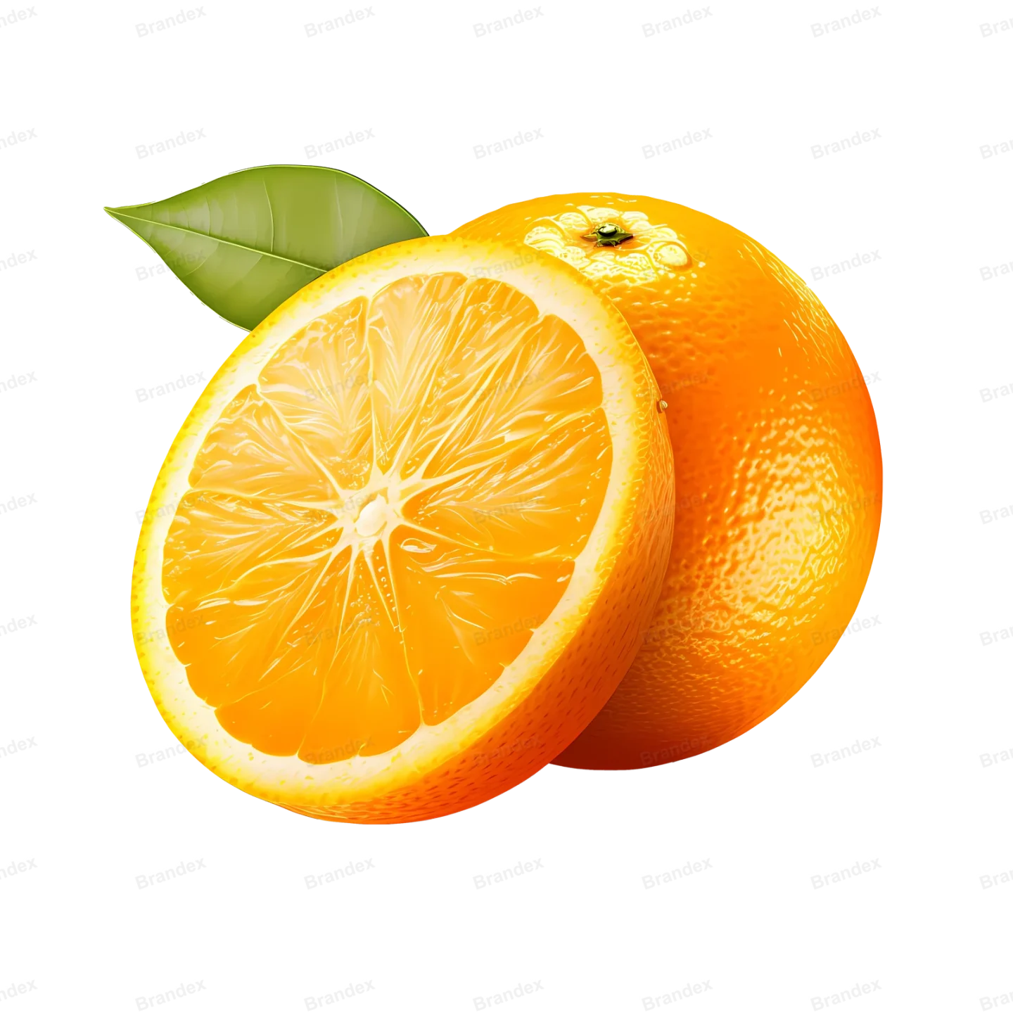 Fresh Orange Fruit - Isolated PSD with High Resolution