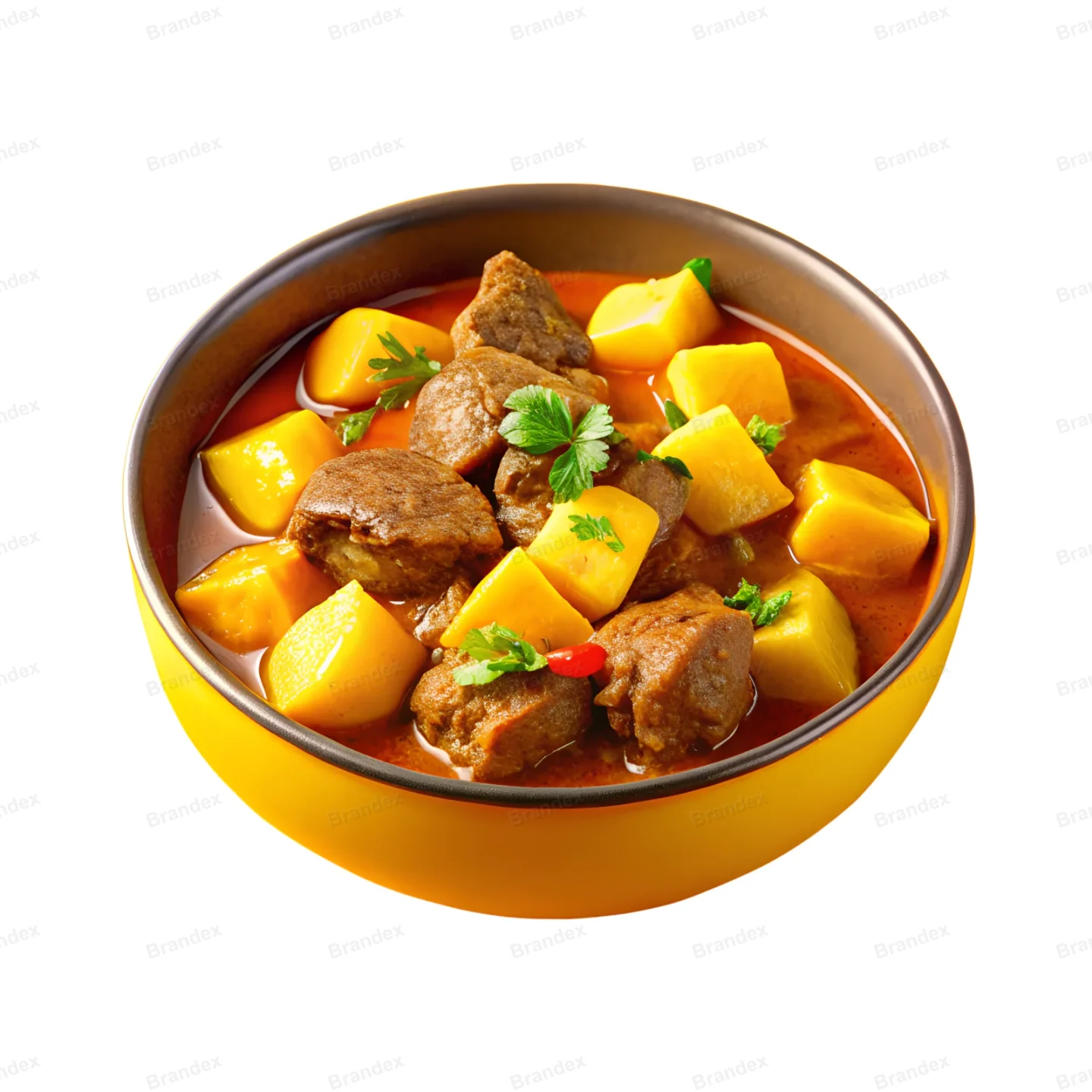 Savory Beef Stew - Isolated PSD Composition