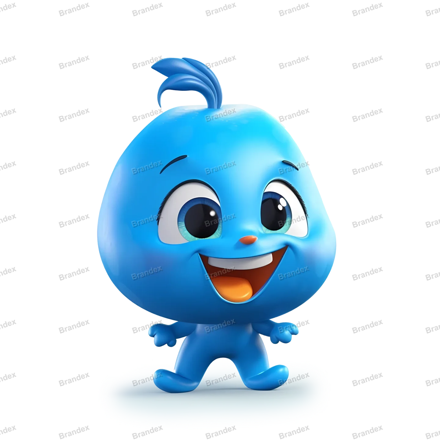 Blue Kid Character Illustration - Isolated PSD