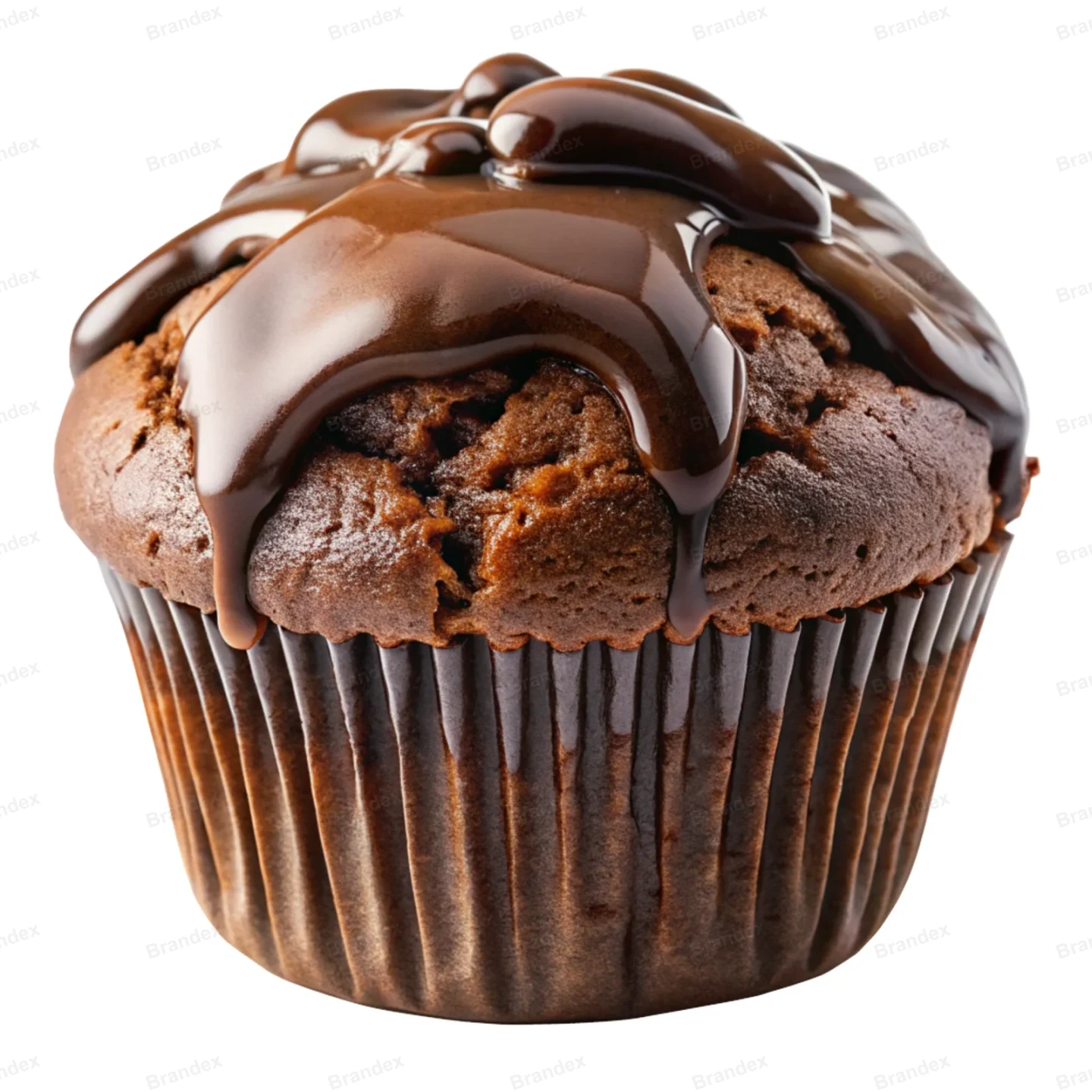 Chocolate Muffin Isolated PSD - High-Resolution Bakery Asset