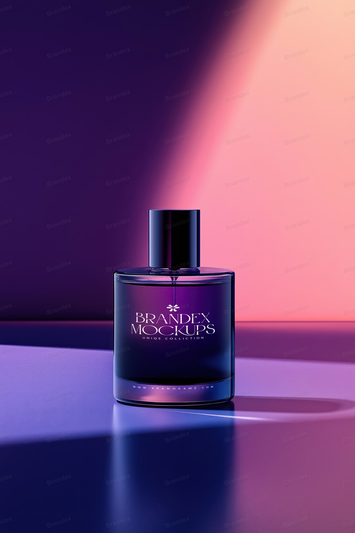 Vaporwave Perfume Bottle 3D Product Mockup Elegant
