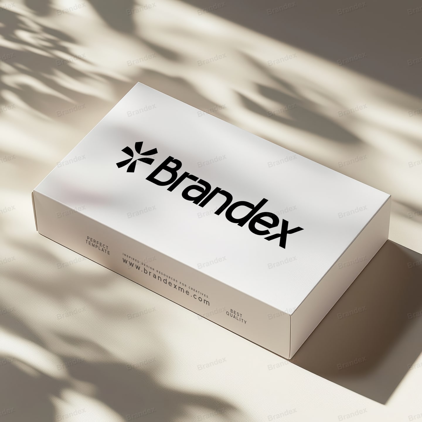 White Product Packaging Box Mockup Elegant Branding Soft Shadows