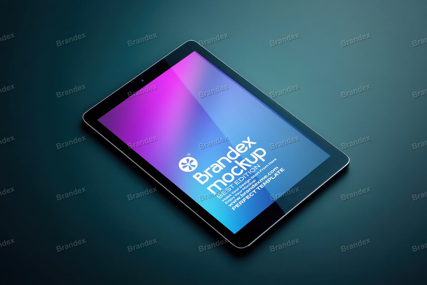 Tablet Screen Mockup Gradient Display for App Design