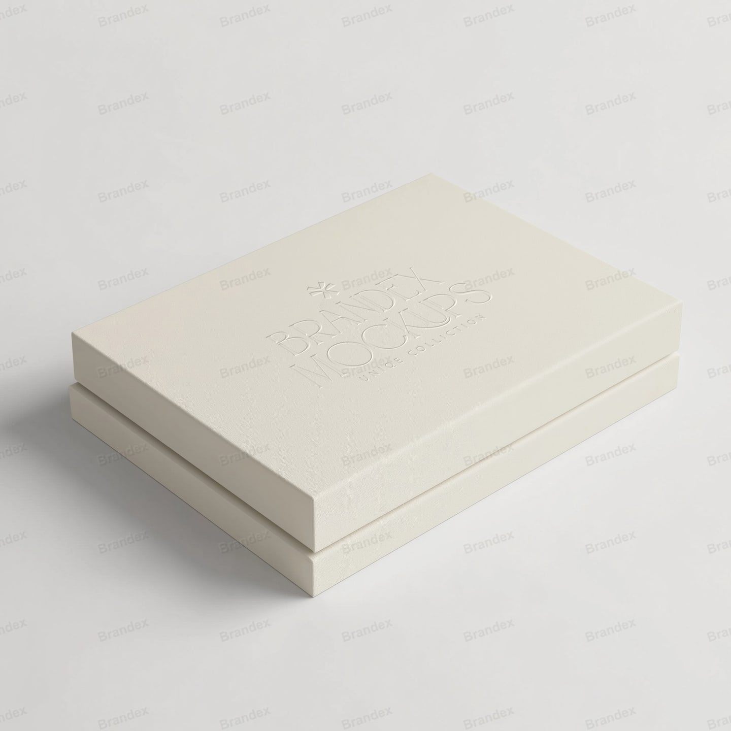 Embossed Ivory Gift Packaging Branding Mockup PSD