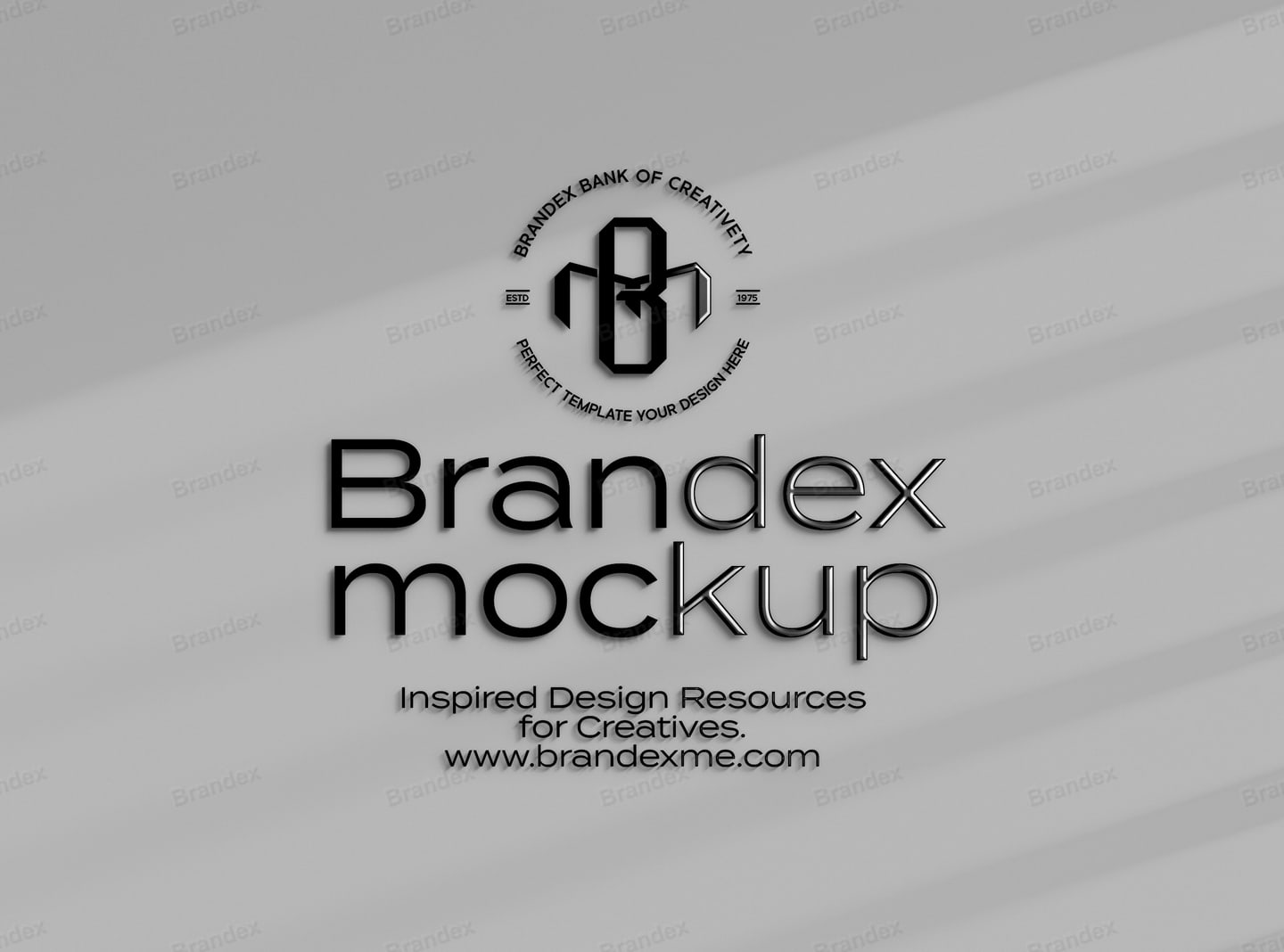 Elegant Logo Overlay Mockup Textured Gray Background