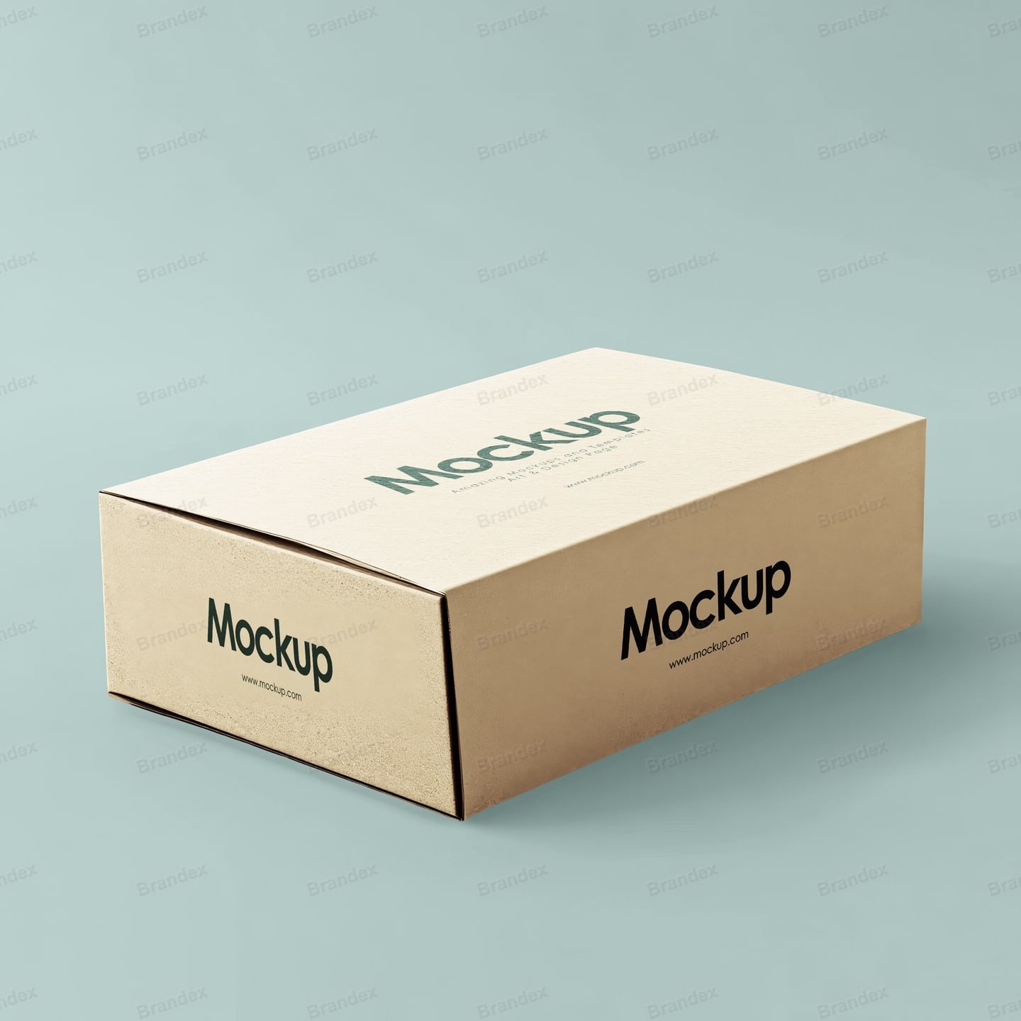 Beige Cardboard Packaging Box Mockup Realistic Branding Presentation