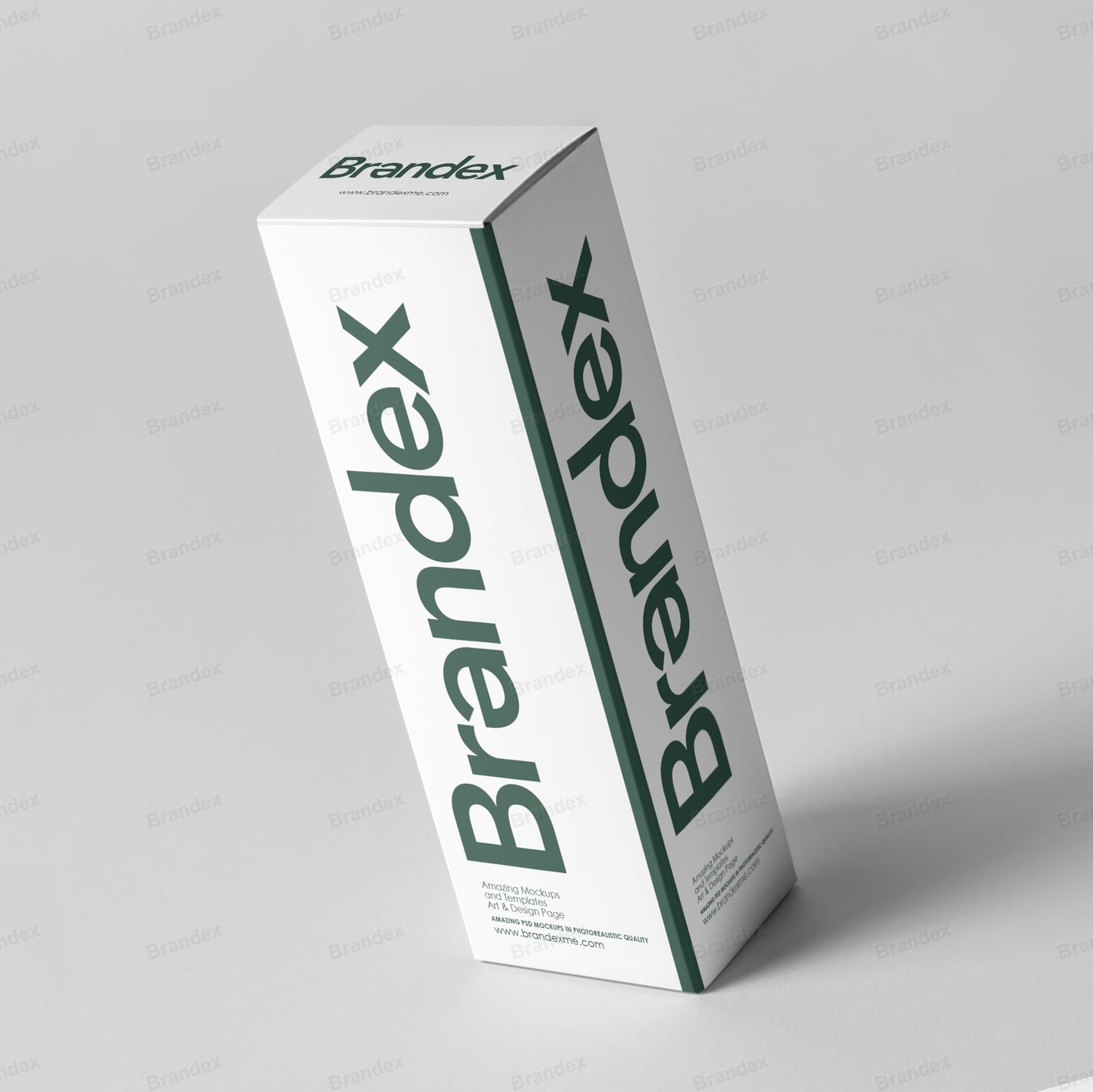 White Product Packaging Box Mockup Vertical Display