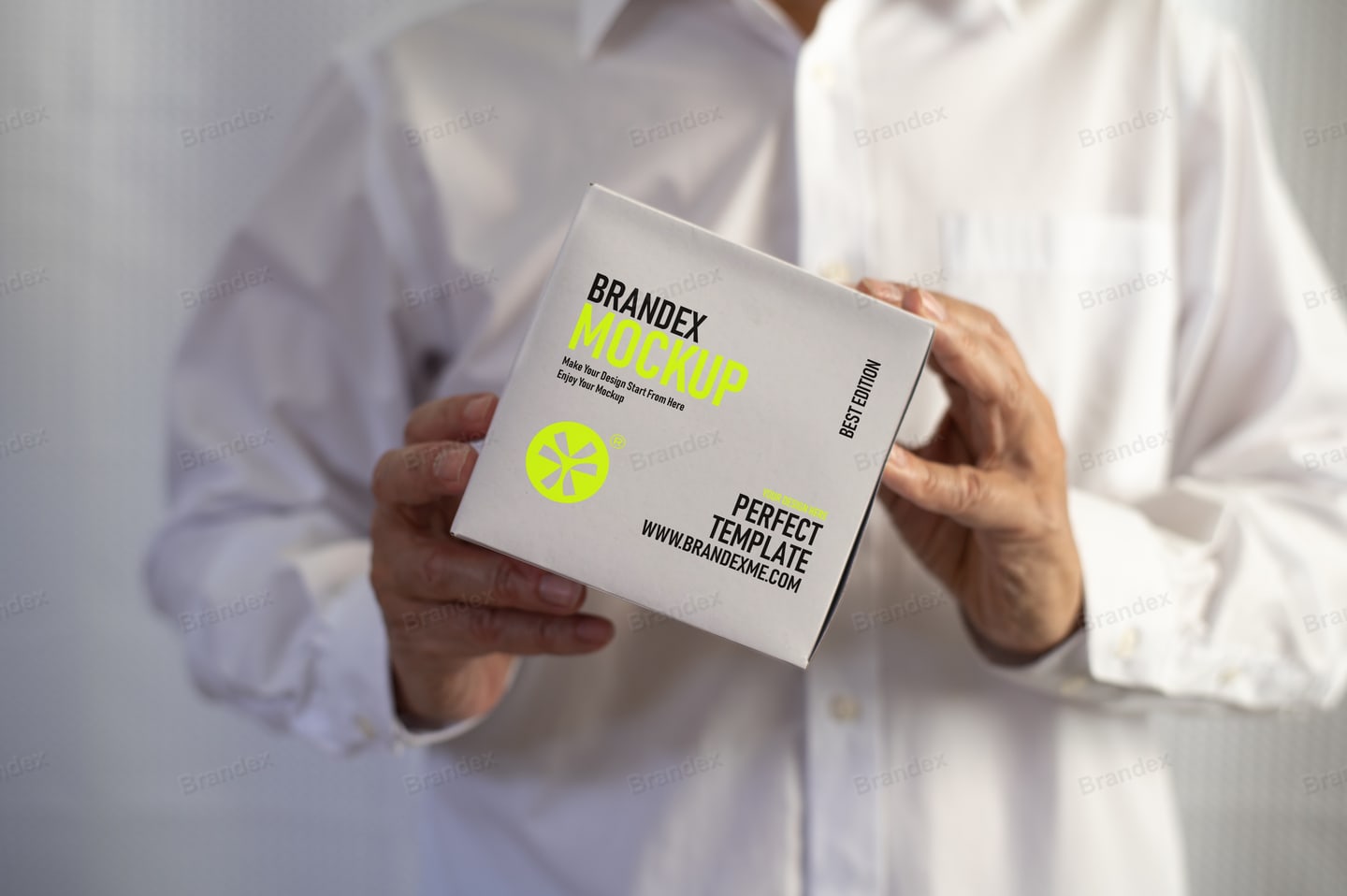 Minimalist White Product Box Branding Mockup