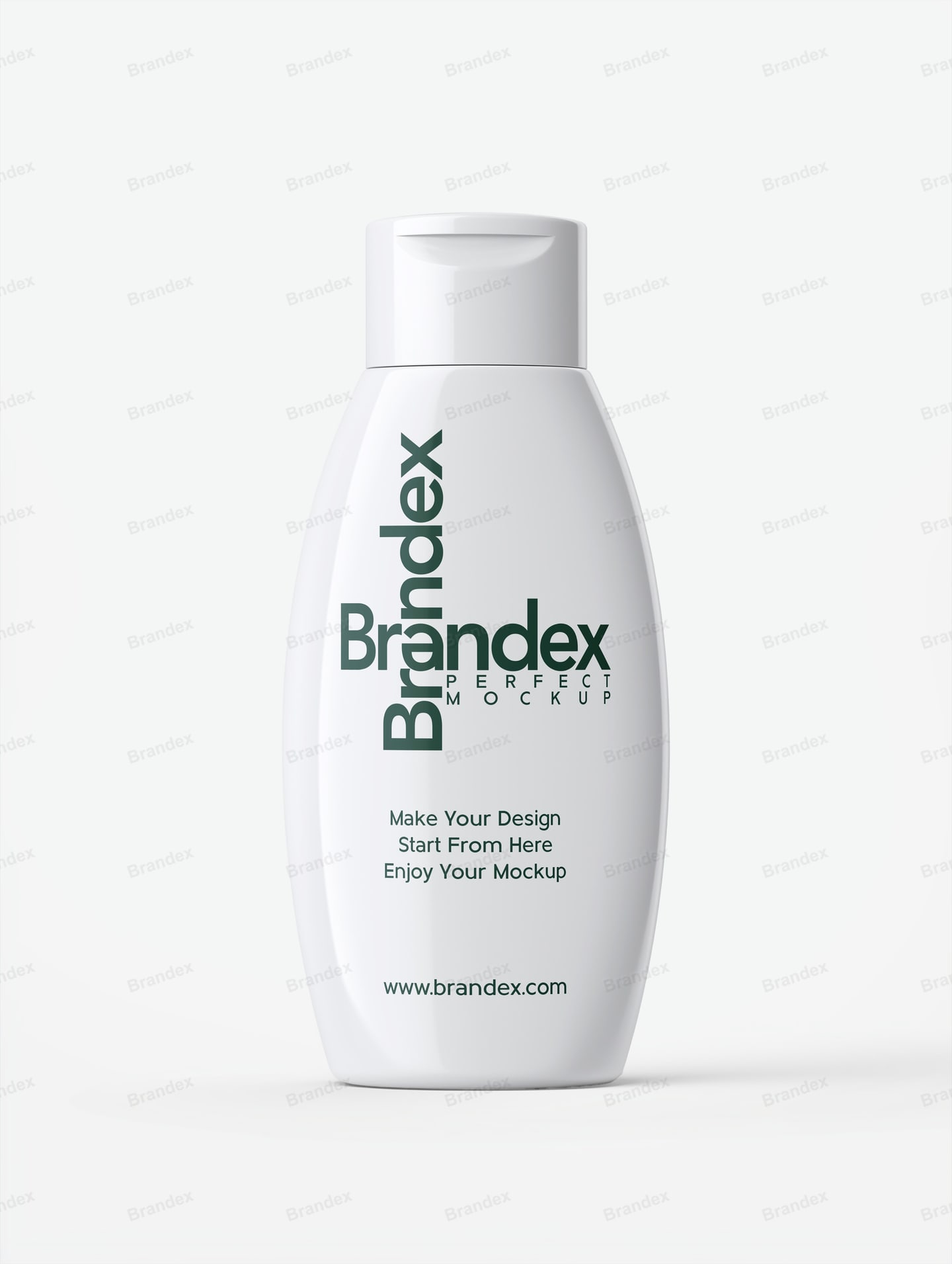 White Customizable Cosmetic Bottle Branding Mockup