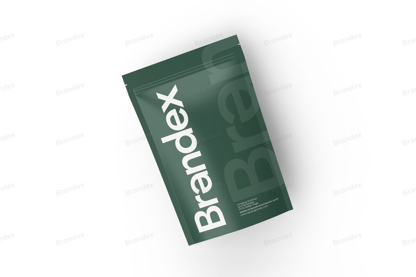Green Doypack Stand-Up Pouch Branding Mockup