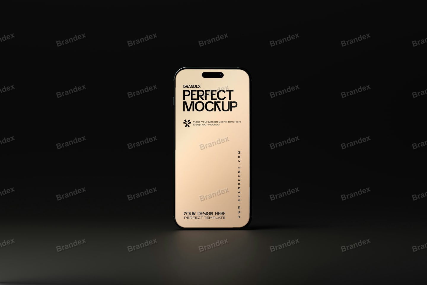 Customizable Smartphone Screen Mockup Dark Background App Display