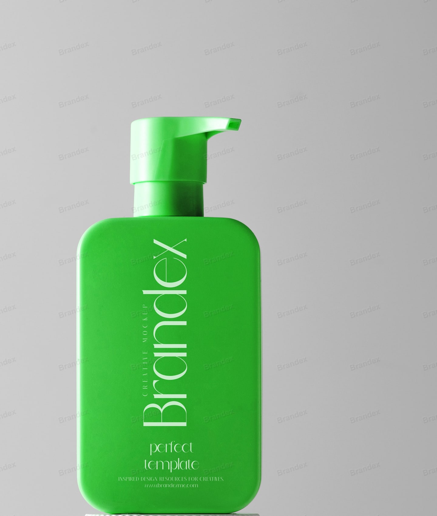 Green Pump Bottle Mockup Personal Care Cosmetic Branding