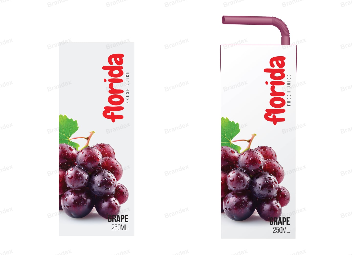 White Grape Juice Beverage Carton Packaging Vivid Grapes