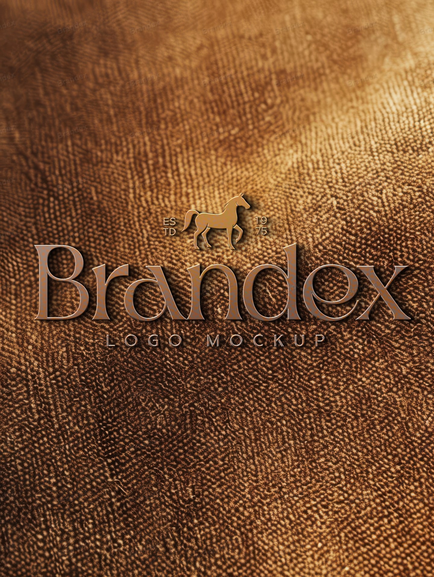 Realistic Vintage Fabric Logo Mockup Textured Branding Display