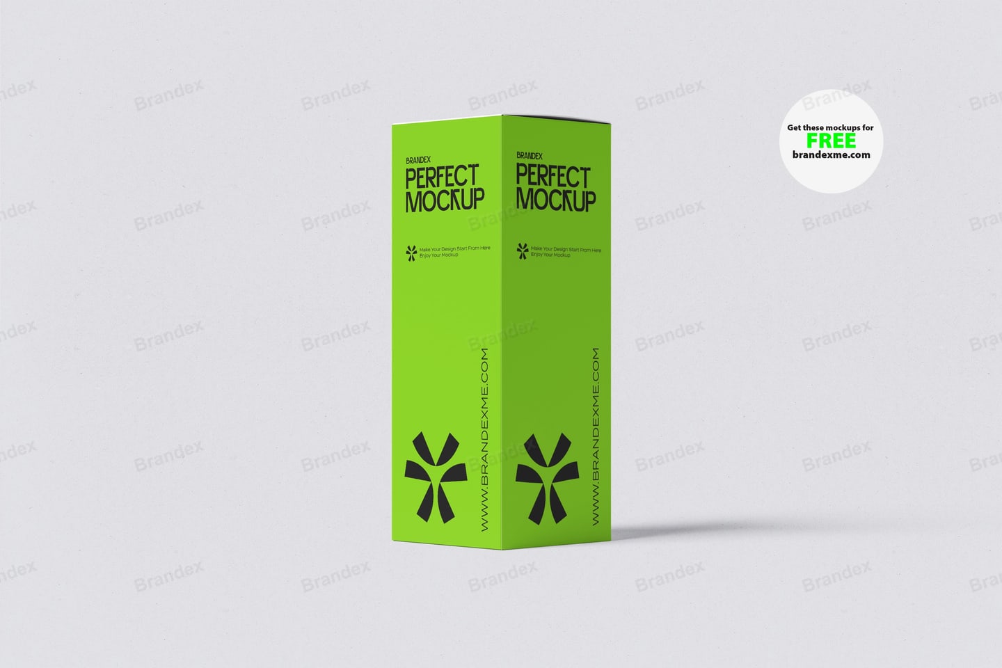 Vibrant Green Tall Rectangular Packaging Boxes Mockup – Studio View