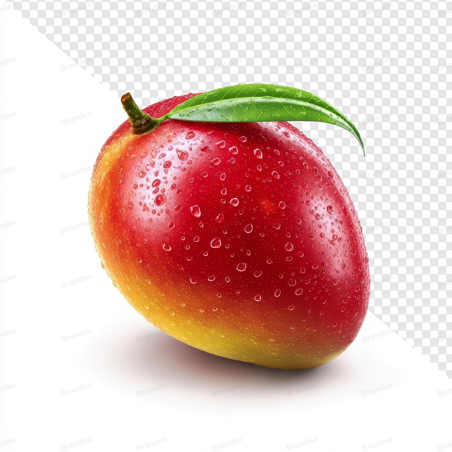 Realistic Mango with Water Droplets